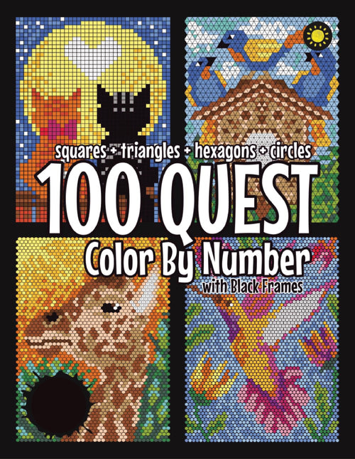 100 Quest Color by Number Adult Coloring Book
