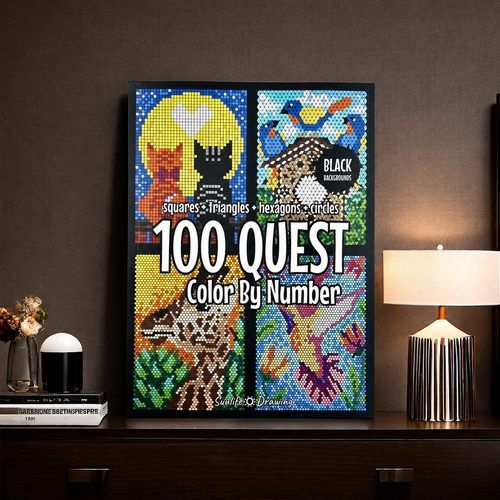100 Quest Color by Number Adult Coloring Book